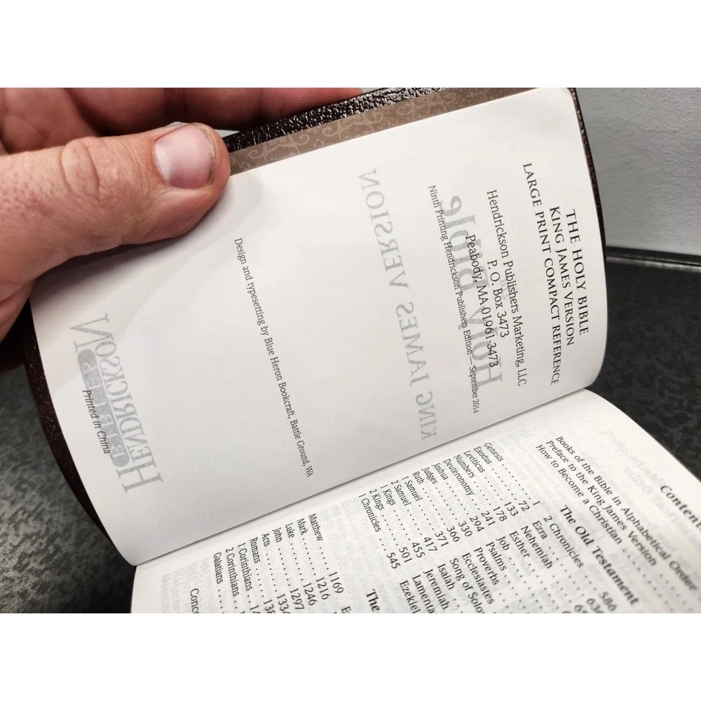 Hendrickson KJV Holy Bible Large Print Compact Reference Burgundy Bonded Leather